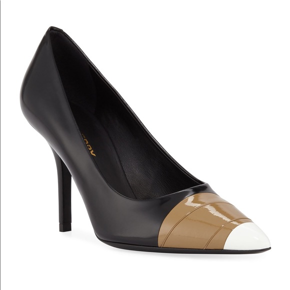 NIB Burberry Annalise Cap Toe Leather Pumps - Picture 3 of 12